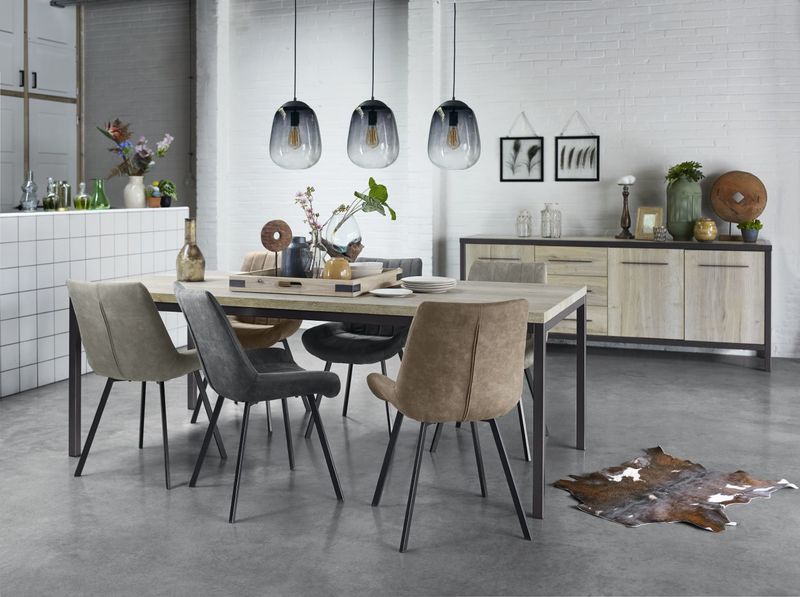 Bruno eetstoel stof cowboy 104-basalt Bruno eetstoel stof cowboy 104-basalt