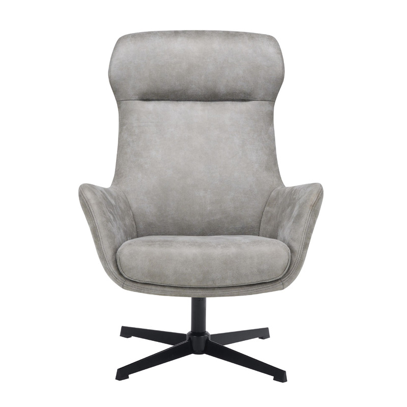 Vicenzo draaifauteuil microleder bull 65-grey