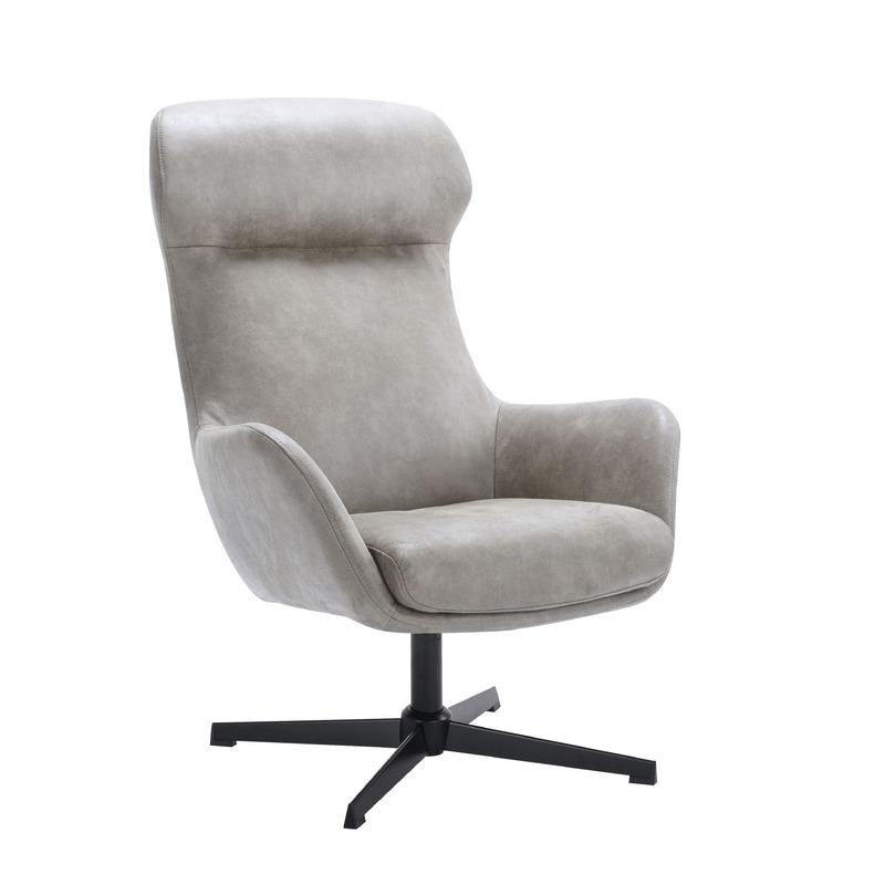 Vicenzo draaifauteuil microleder bull 65-grey