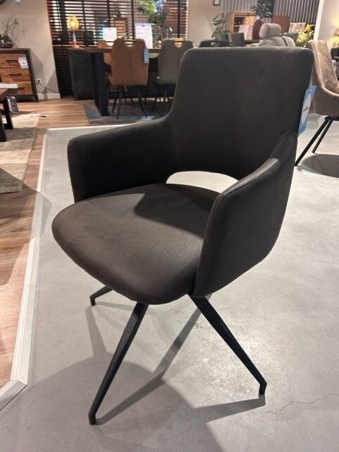 Albara armstoel stof microvezel antraciet