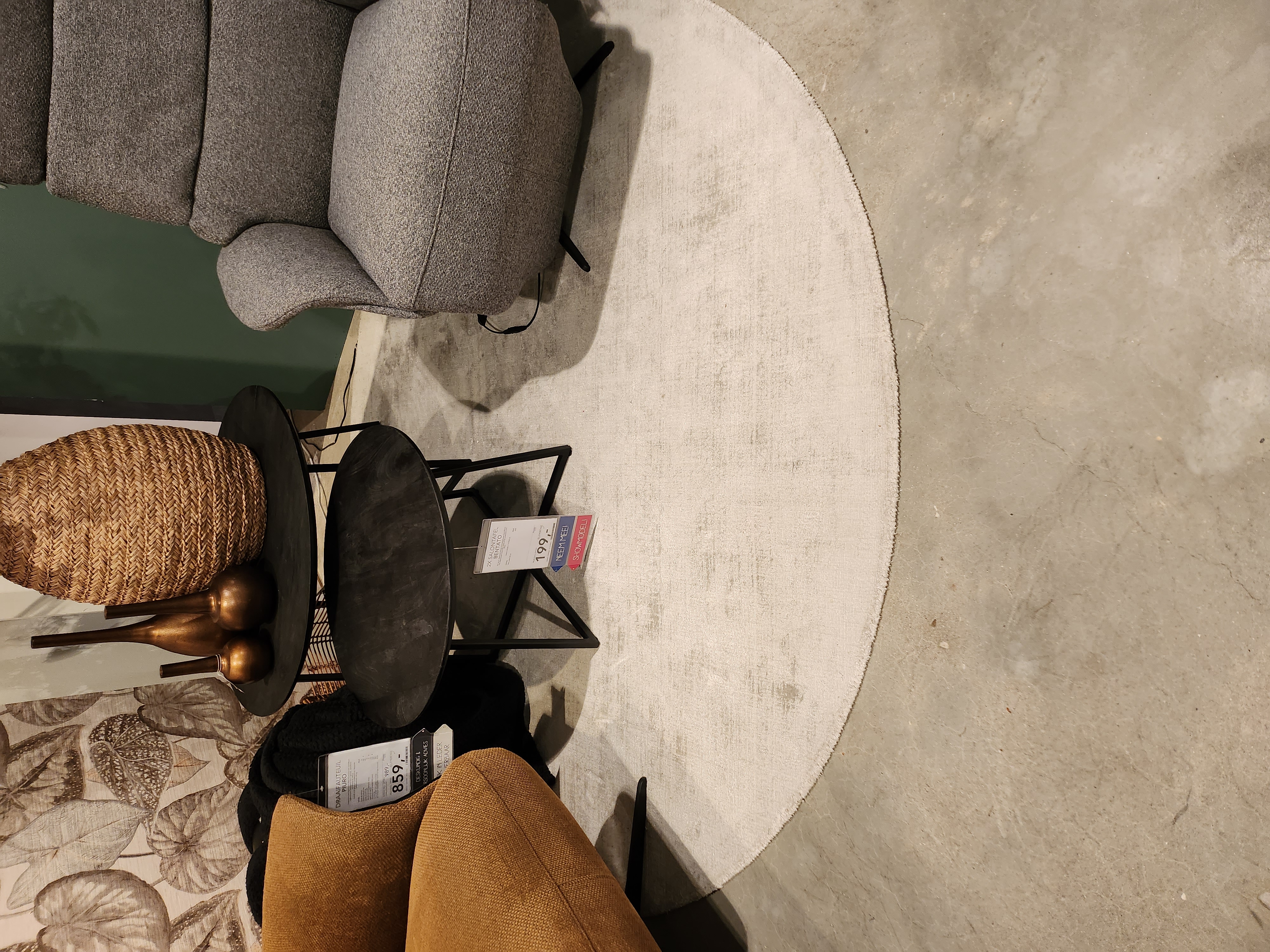 Valbrona karpet ø 200cm pebble 520 Valbrona karpet ø 200cm pebble 520